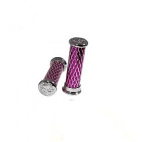 Coppia Manopole Moto Scooter Custom Universali Manubrio Diametro 24/22  Viola