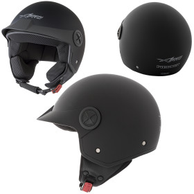 Casco Jet Scooter Moto Quad Omologato ECE 22 06 Visiera Sonicmoto Nero opaco
