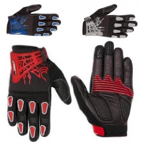 Guanto Cross Moto Enduro Off Road Pelle Tessuto Corto Estivo Protettivo