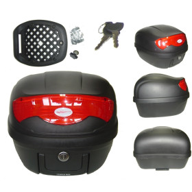 Bauletto Baule Moto Scooter 29 Litri Valigia Piastra Universale Nero