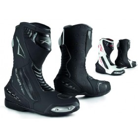 Stivali Moto da Pista Racing Professionale Antiscivolo Traspirante Impermeabile Nero, 43