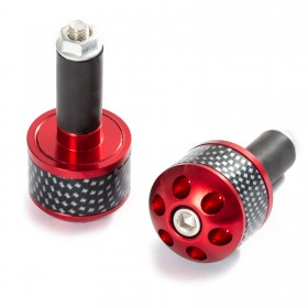 2x Stabilizzatori Contrappesi Manubrio Bilancieri Antivibranti Moto 13mm Rosso