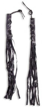 Copri Leve Freno Moto Frange Pelle Universali Custom Chopper Bobber Nero