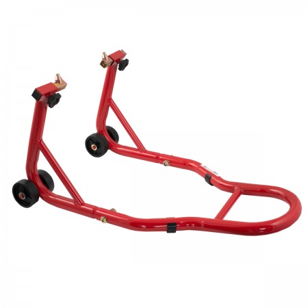 Cavalletto Alza Solleva Moto Anteriore Regolabile Rosso Universale