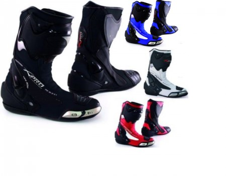 Stivale Scarpa Calzatura Pelle Moto Race Racing Sport Pista Tecnico 