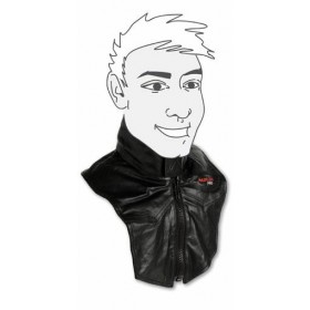 Scaldacollo Sottogola Antivento Pelle Copricollo Termico Invernale Custom Nero