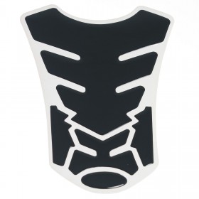 Adesivo Protezione Serbatoio Moto Resina 3D Paraserbatoio Stickers Nero