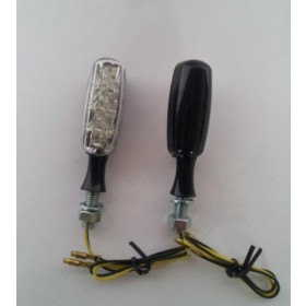 Coppia Frecce Universali Moto Led Indicatori Direzione Quad Scooter Nero