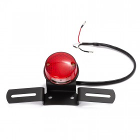 Fanale Faro Rosso Posteriore Moto Scooter Led Portatarga Universale Nero 12V