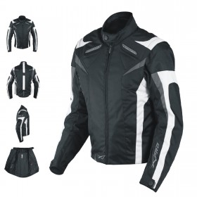 Giacca Lady Donna Tessuto Cordura Moto Protezione Manica Staccabile Bianco