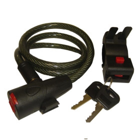 Motocicleta bloqueo de cable antirrobo de acero Bike Helmet D10mm L100cm