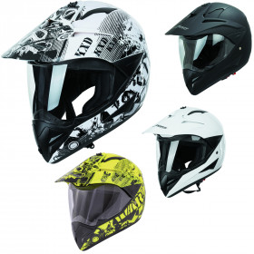 Casco Moto Cross Enduro Trial Quad Off Road Visiera Anti Nebbia