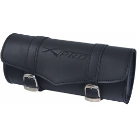 Borsa Barilotto Rigido Porta Attrezzi Forcella Moto Custom Chopper Nero