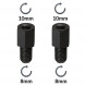 AS4602BLAC - Pair adapters mirrors of the motorcycle M10 -> M8
