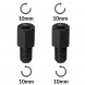 AS4603BLAC - Pair adapters mirrors of the motorcycle M10 -> M10 clockwise converter