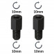 AS4604BLAC - Pair adapters mirrors of the motorcycle M10 -> M10