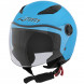 BIKESTAR MATT LIGHT BLUE - Polycarbonate jet helmet specific designed for children