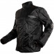 Rain-Jacket-Over-Coat-Lined-Scooter-Motorcycle-Warterproof-Motorbike-Black-Front