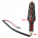 FR1453BLAC - Universal Direction Indicators Motorcycle Scooter Flowing Turn Signal Sequential