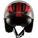 Jet Helmet York A-Pro Motorcycle Sonicmotoshop Black Red