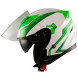 Jet Helmet York A-Pro Motorcycle Sonicmotoshop White Green
