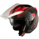 Jet Helmet York A-Pro Motorcycle Sonicmotoshop Black Red