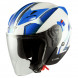 Jet Helmet York A-Pro Motorcycle Sonicmotoshop White Blue