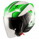 Jet Helmet York A-Pro Motorcycle Sonicmotoshop White Green