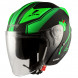 Jet Helmet York A-Pro Motorcycle Sonicmotoshop Black Green