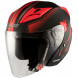 Jet Helmet York A-Pro Motorcycle Sonicmotoshop Black Red