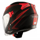 Jet Helmet York A-Pro Motorcycle Sonicmotoshop Black Red