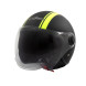 Jet Helmet Medley A-Pro Moto mat black fluo Sonicmotoshop Front