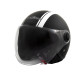 Jet Helmet Medley A-Pro Moto mat black white Sonicmotoshop Front