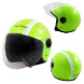 Jet Helmet Medley A-Pro Moto green white Sonicmotoshop Composit