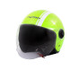 Jet Helmet Medley A-Pro Moto green white Sonicmotoshop Front