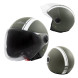 Jet Helmet Medley A-Pro Moto mat green white Sonicmotoshop Composit