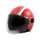 Jet Helmet Medley A-Pro Moto red white Sonicmotoshop  A-pro Front