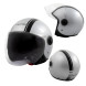 Jet Helmet Medley A-Pro Moto silver black Sonicmotoshop  A-pro Composit