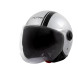 Jet Helmet Medley A-Pro Moto silver black Sonicmotoshop  A-pro Front