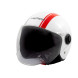 Jet Helmet Medley A-Pro Moto Whit Red Sonicmotoshop  A-pro Front