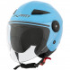 MIDWAYLIBL - Casco jet in policarbonato Visiera Lunga Azzurro