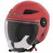 MIDWAYRED - Casco jet in policarbonato Visiera Lunga Rosso