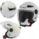 MIDWAYWHITE - Casco jet in policarbonato Visiera Lunga Bianco