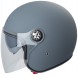 Punker-Helmet-Casco-Sonic-Moto-A-Pro-Motorcycle-Matt-Grey-Grigio-Opaco-Side