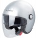 Punker-Helmet-Casco-Sonic-Moto-A-Pro-Motorcycle-Silver-Argento-Front