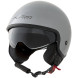 Jet Helmet Sniper A-Pro Casco Silver Sonicmotoshop Front