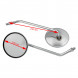 SR4022CHRO - Pair of Rearview Mirrors Motorcycle Scooter