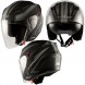 Jet Helmet York A-Pro Motorcycle Sonicmotoshop Black Grey
