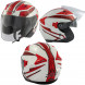 Casco Jet York A-Pro Motocicletta Sonicmotoshop Bianco Rosso Composit