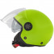 ZETA - Casco Moto Jet Aperto Visiera Lunga Parasole Verde